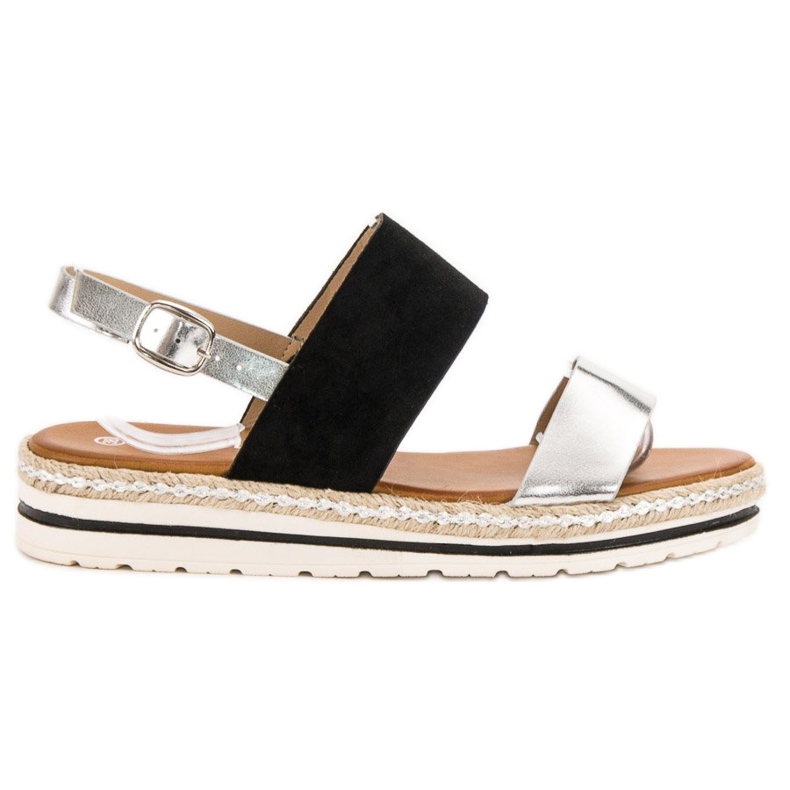 SHELOVET Kényelmes szandál fekete szürke