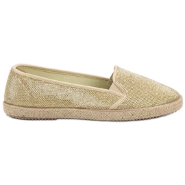 SHELOVET Golden Slip-On cipők aranysárga
