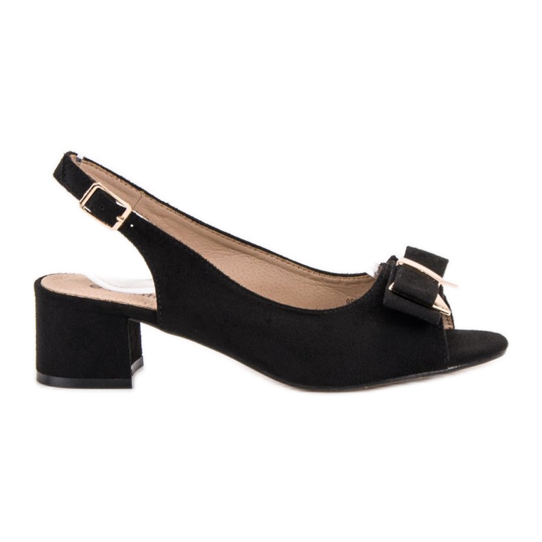 Evento Elegáns szandál a magas sarkú cipőben fekete