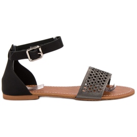 Evento Áttört szandál fekete