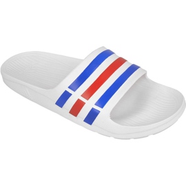 Adidas Duramo Slide M U43664 papucs fehér piros kék