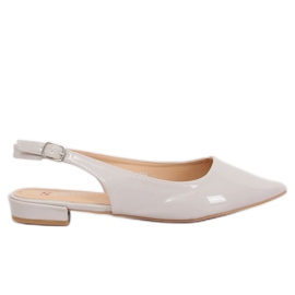 Szürke balerinák nyitott sarokkal LL-178 Szürke