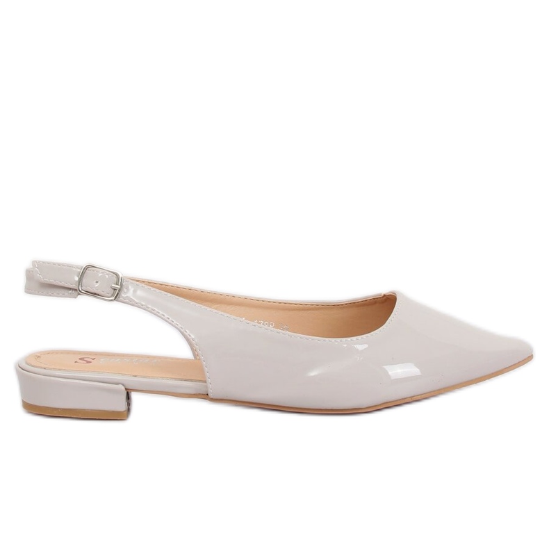 Szürke balerinák nyitott sarokkal LL-178 Szürke