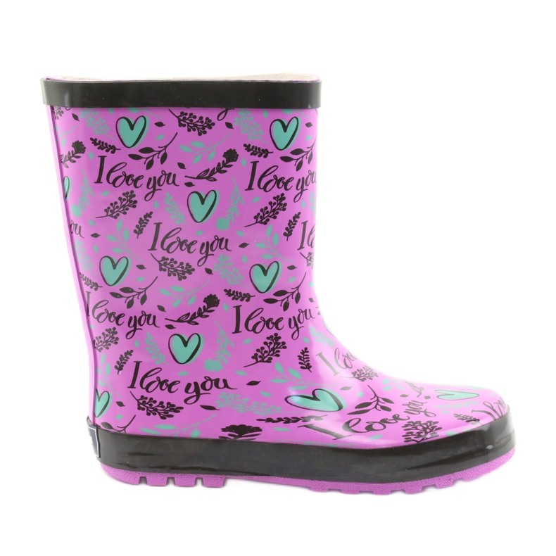 American Club Amerikai szívű csizma fekete ibolya zöld