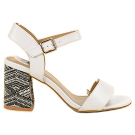 SDS Szandál dekoratív sarokkal fehér SDS Szandál dekoratív sarokkal fehér
