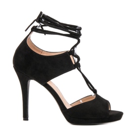 SHELOVET Kötett, nyitott orrú sarok fekete