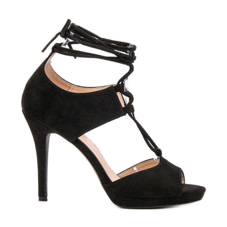 SHELOVET Kötett, nyitott orrú sarok fekete