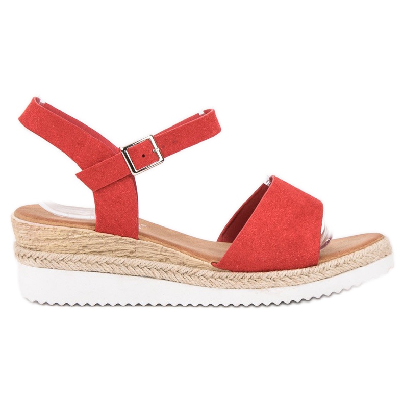 SDS Piros szandál csillogással