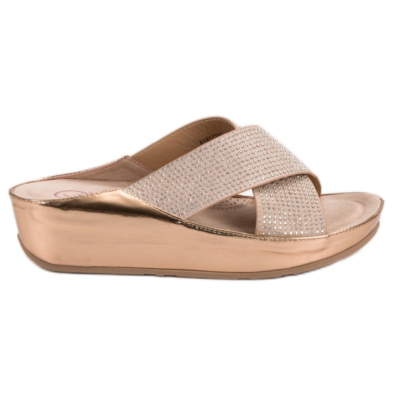 Kylie Wedge szandál barna