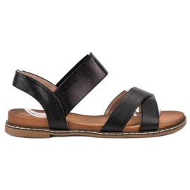 Mannika Fekete szandál radírral