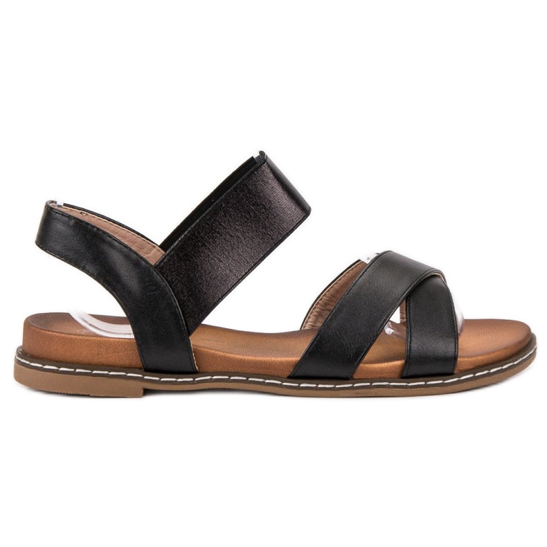 Mannika Fekete szandál radírral