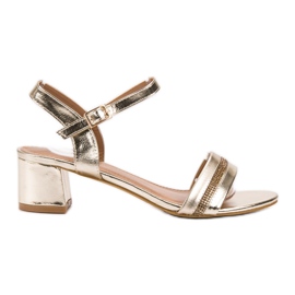 SHELOVET Stílusos arany szandál aranysárga