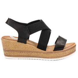 Flyfor Könnyű felcsúsztatható szandál fekete