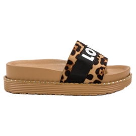 Erynn Szerelem velúr papucs barna