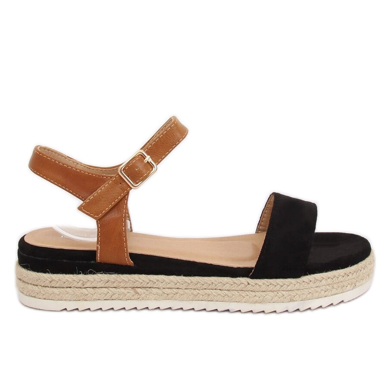 Fekete espadrilles szandál Y-8224 Fekete