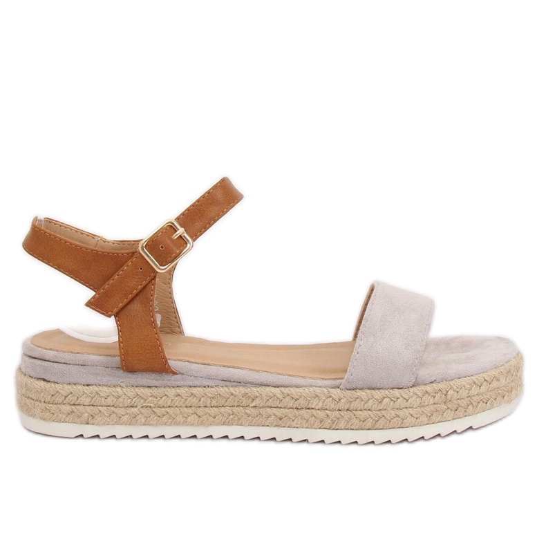 Szürke espadrilles szandál Y-8224 Szürke barna