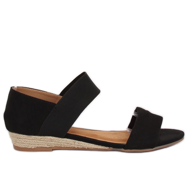Fekete szandál espadrilles 9R71 Black