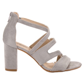 Evento Velúr szandál egy bárban szürke Evento Velúr szandál egy bárban szürke