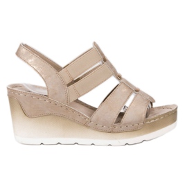 Goodin Kényelmes ék szandál sárga Goodin Kényelmes ék szandál sárga