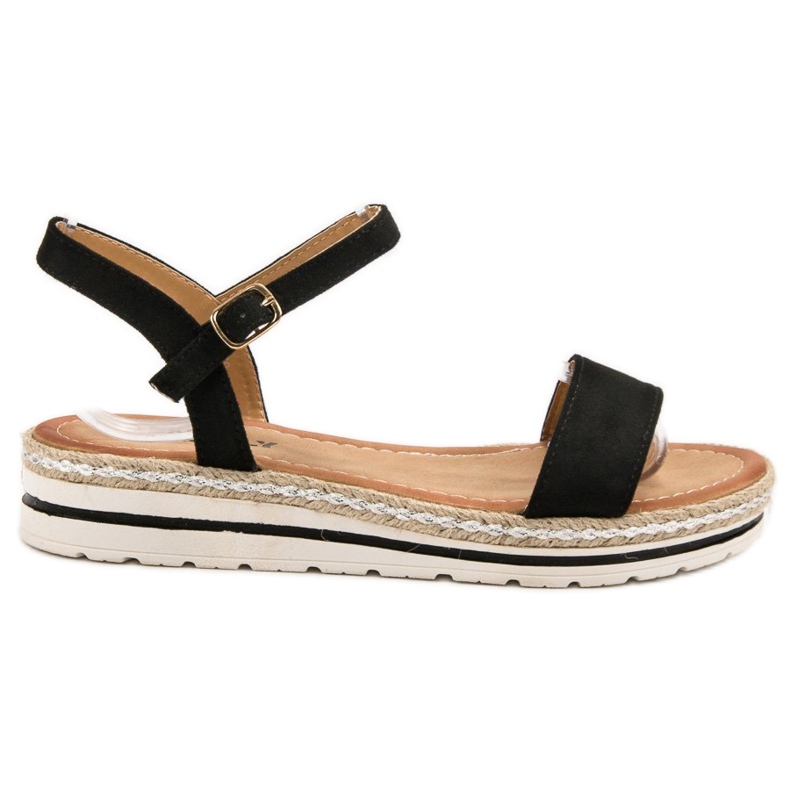 EXQUILY Fekete szandál