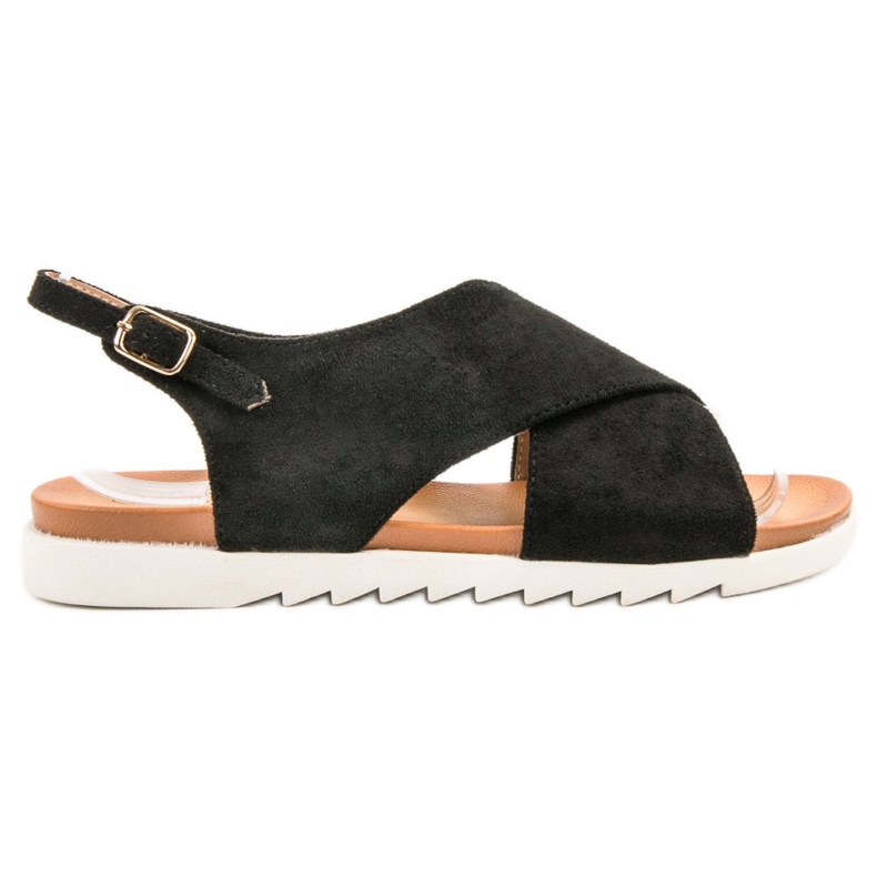 Primavera Velúr zárt szandál fekete