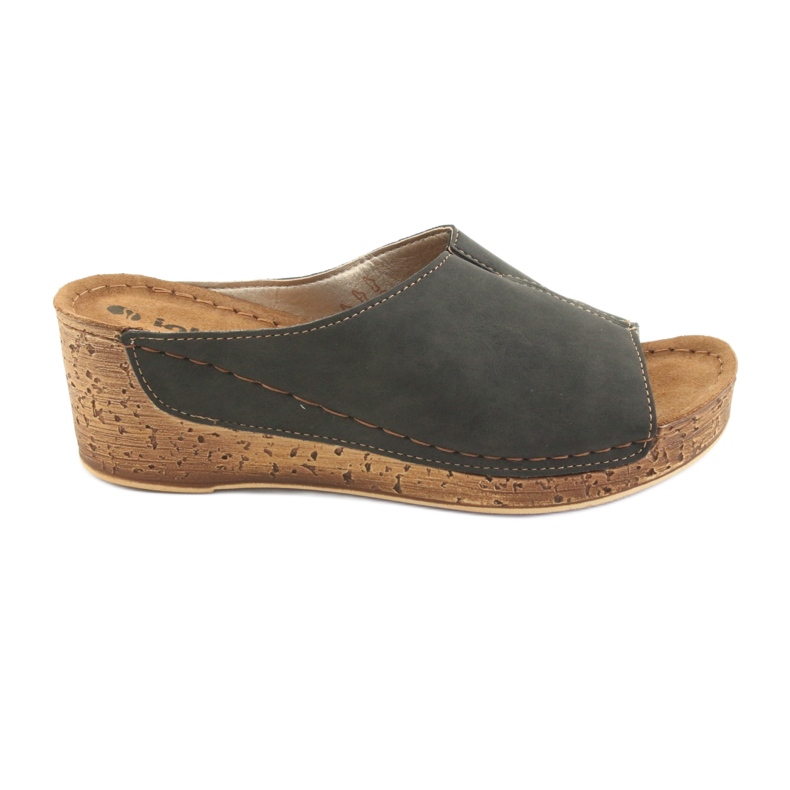 Női papucs ék Inblu NG002 fekete barna sokszínű