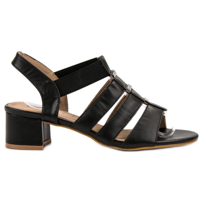 Evento Felcsúsztatható magas sarkú szandál fekete