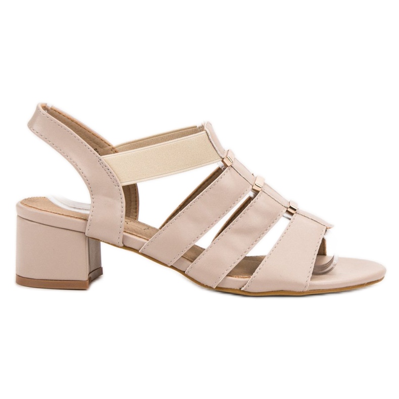 Evento Felcsúsztatható magas sarkú szandál barna