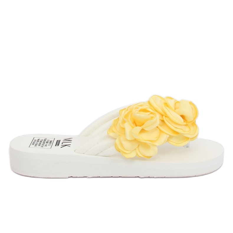 Fehér flip-flop TS-33 Fehér sárga