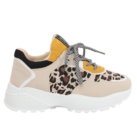 BL170P Leopard Print bézs színű sportcipő barna sárga