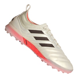 Adidas Copa 19.1 Tf M BC0563 futballcipő fehér bézs Adidas Copa 19.1 Tf M BC0563 futballcipő fehér bézs
