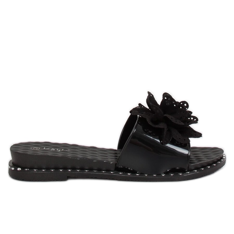 Fekete női fekete papucs 38822 Fekete