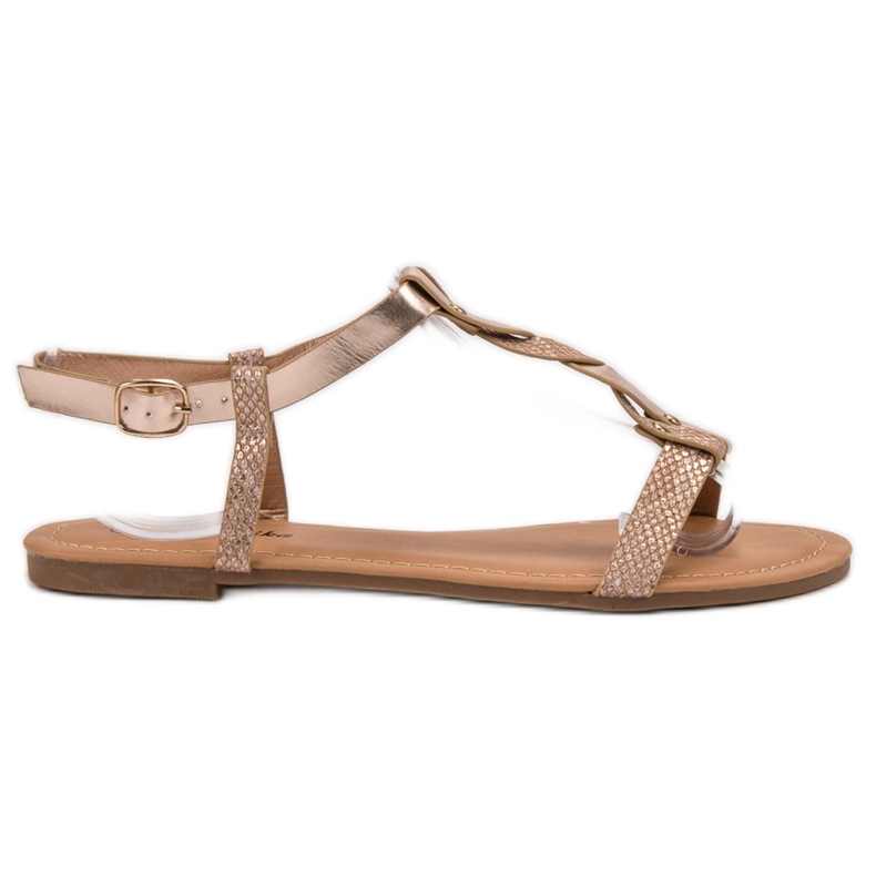 Mannika Rózsaszín lapos szandál