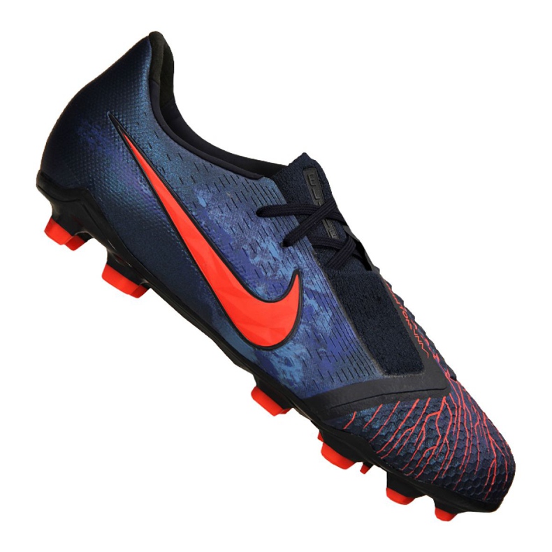 Nike Phantom Vnm Elite Fg Jr AO0401-440 futballcipő fekete sötétkék