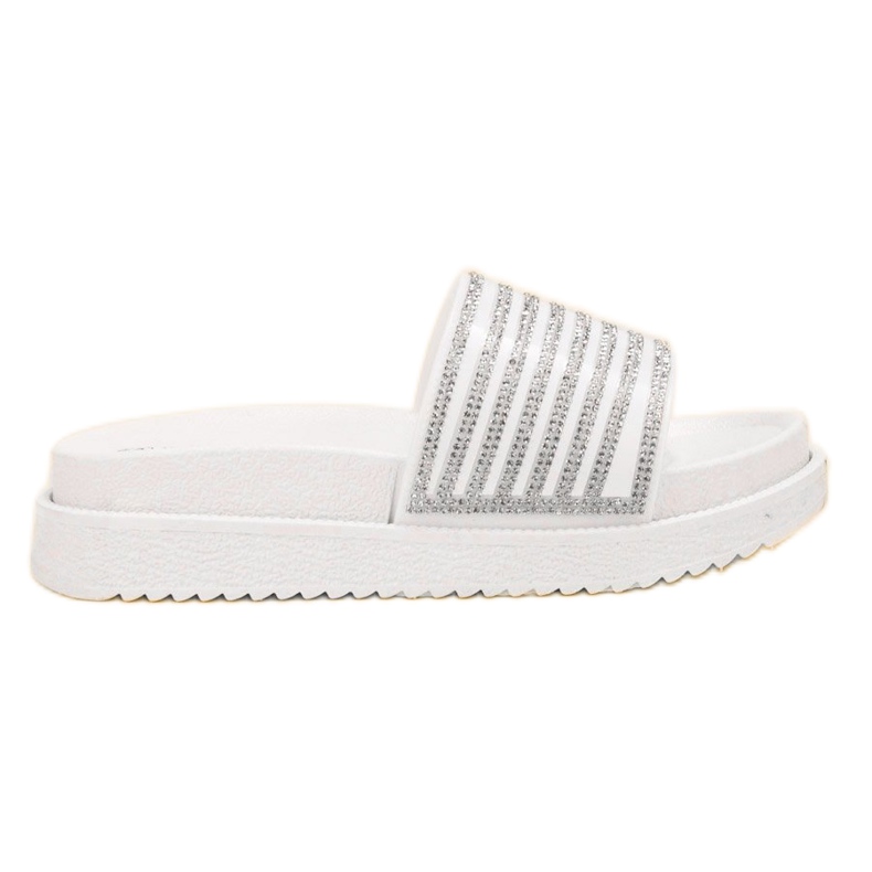 Bello Star Papucs kristályokkal fehér