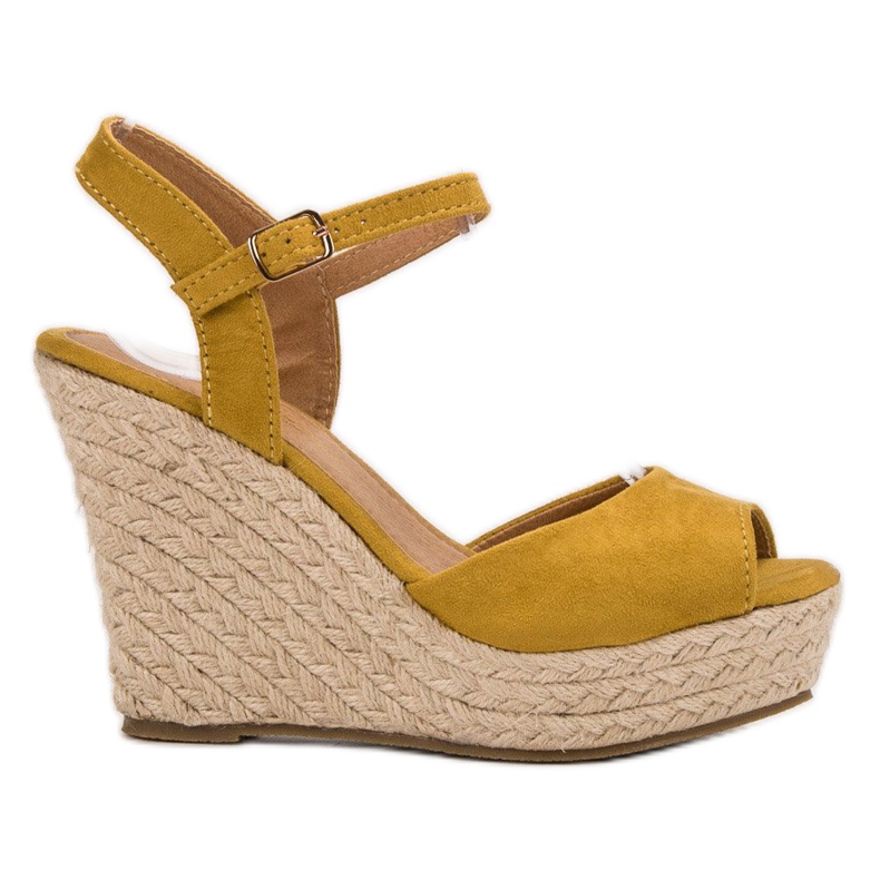JESSY ROSS Mustár szandál sárga