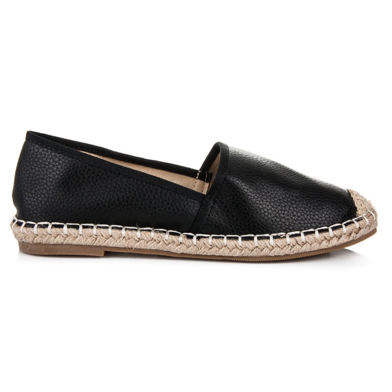 Tina&Co Csúsztatható Espadrilles Eco Bőrrel fekete