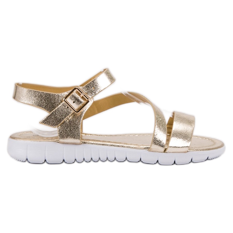 SHELOVET Csattal rögzíthető szandál sárga