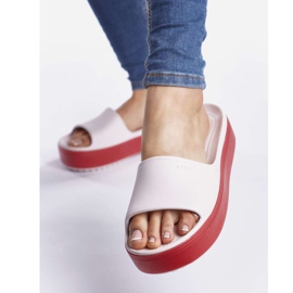 Crocs Crocband Platform Slide 6QB alig rózsaszín bors sokszínű