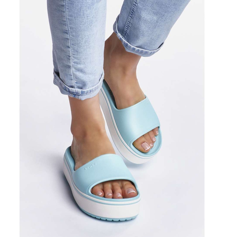 Crocs Crocband Platform Slide 4JE Ice Blue Ice Blue kék