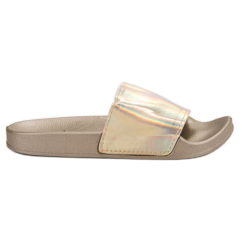 Small Swan Divatos arany papucs bézs