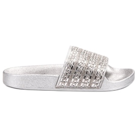 Queen Vivi Papucs kristályokkal szürke