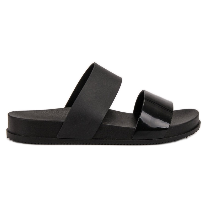 SHELOVET Divatos gumi papucs fekete