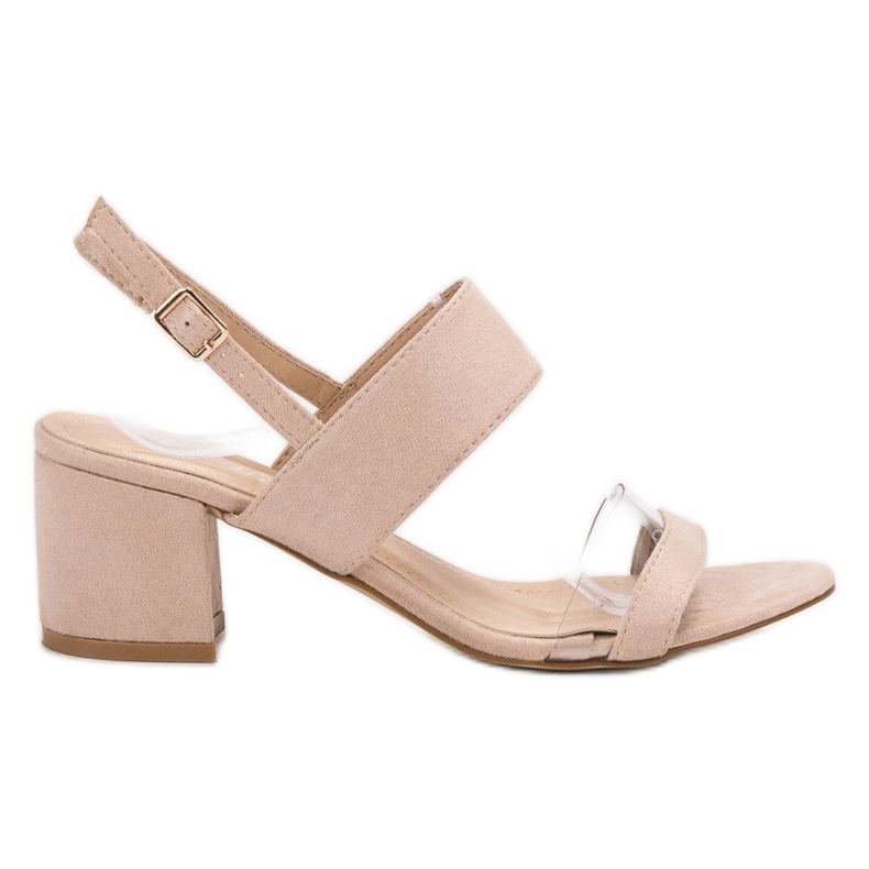 Bestelle Stílusos velúr szandál barna