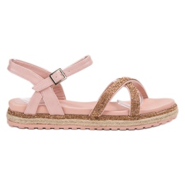 SHELOVET Rózsaszín női szandál