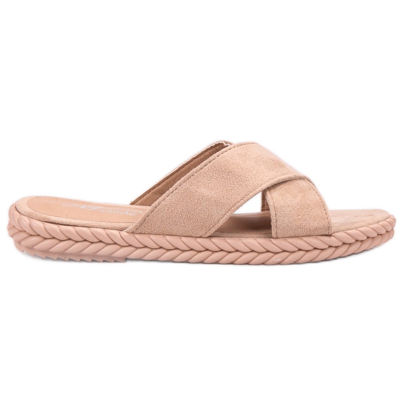 SHELOVET Velúr papucs barna