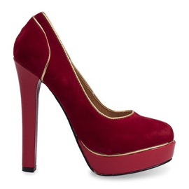 Klasszikus Stilettos On The Platform 805 Red piros Klasszikus Stilettos On The Platform 805 Red piros