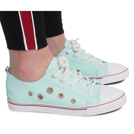 Lavso zöld áttört cipők