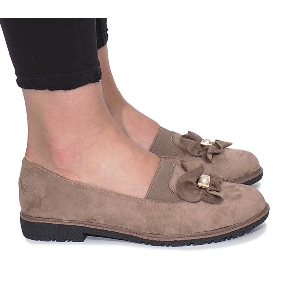 Khaki cipzáras cipő Pearl Inside íjjal sokszínű zöld