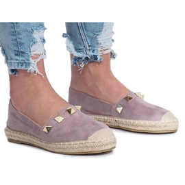 Arany Sun lila espadrilles